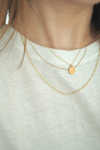clip necklace | gold
