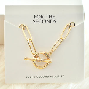 paper clip initial necklace