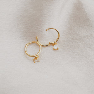 stone hoops | gold