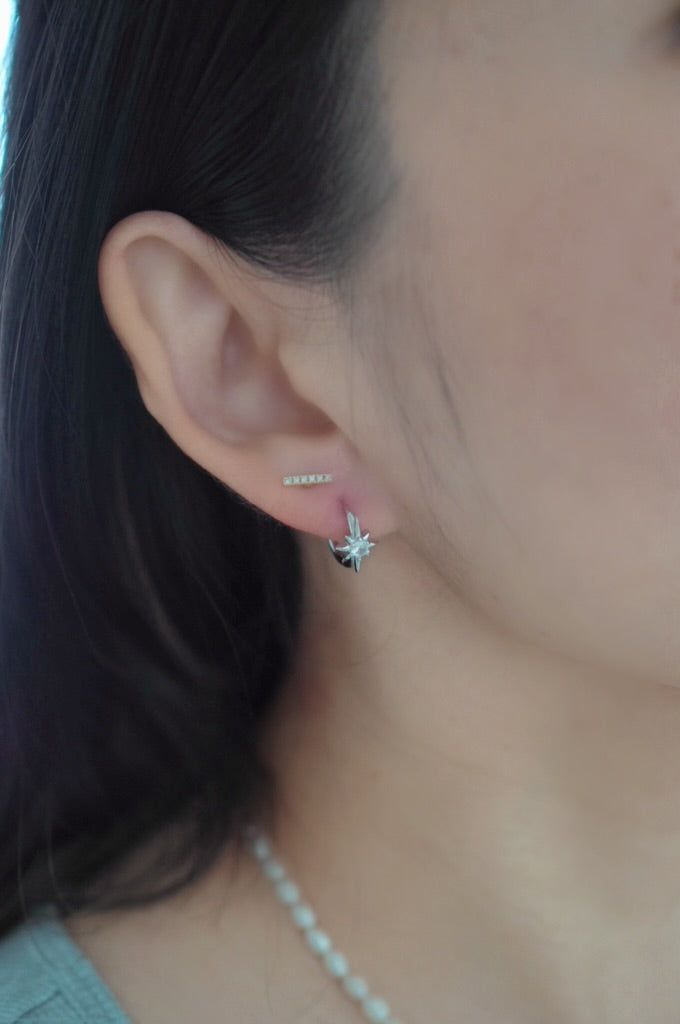 starbust earrings | silver