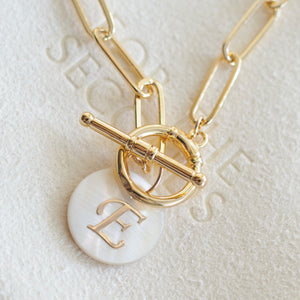 paper clip initial necklace