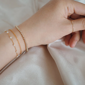 combo eternal bracelet (3mm) | gold+silver