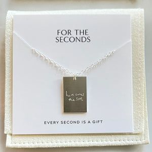 Sterling Silver - Rectangle Necklace