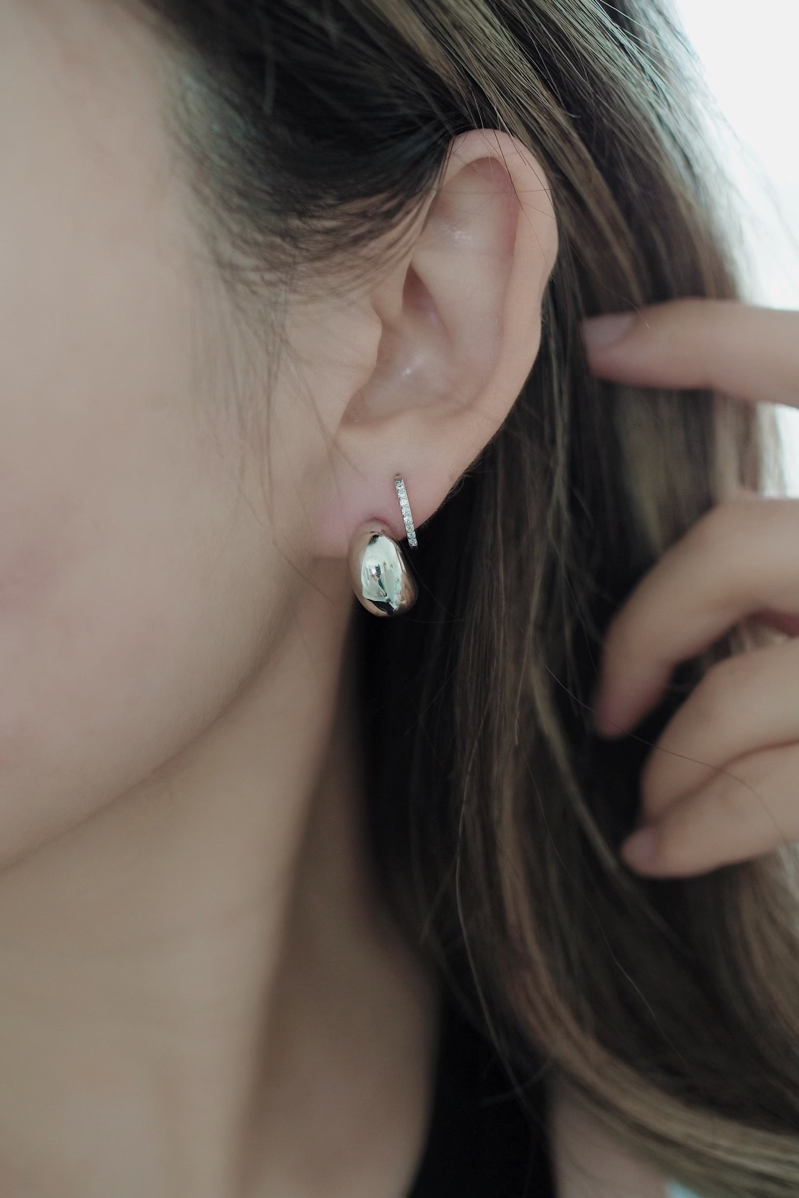 beanie earrings | silver